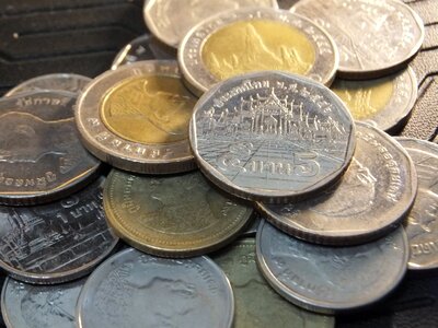 The baht baht coins five-baht coins