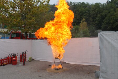 Liquid fireball drip photo