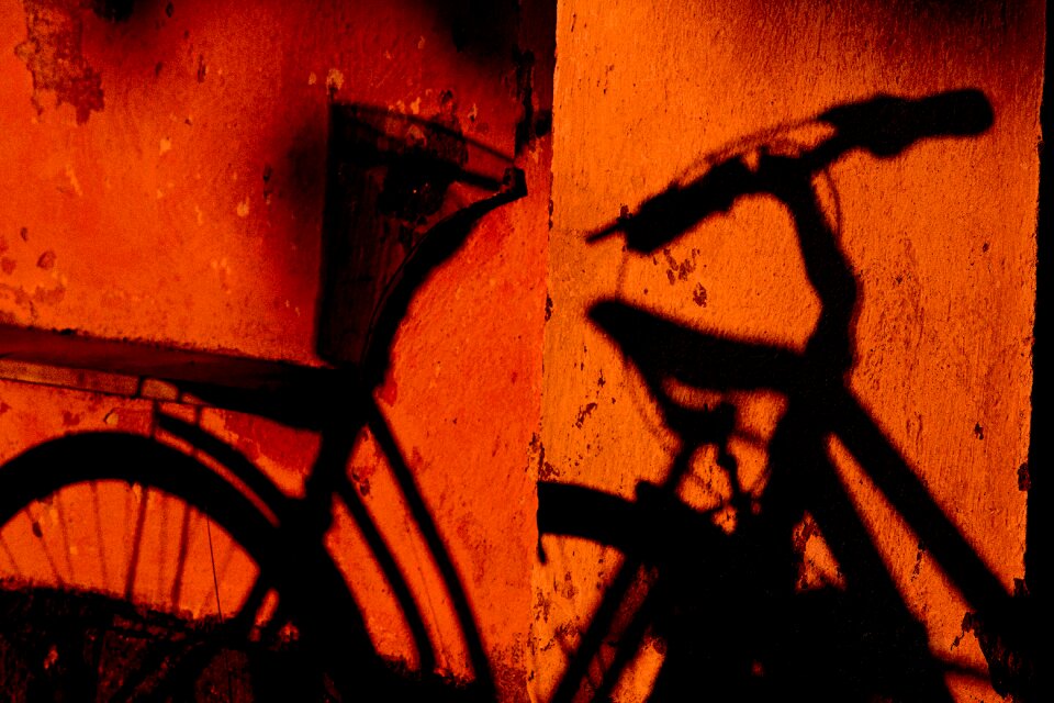Shadow bicycle morning
