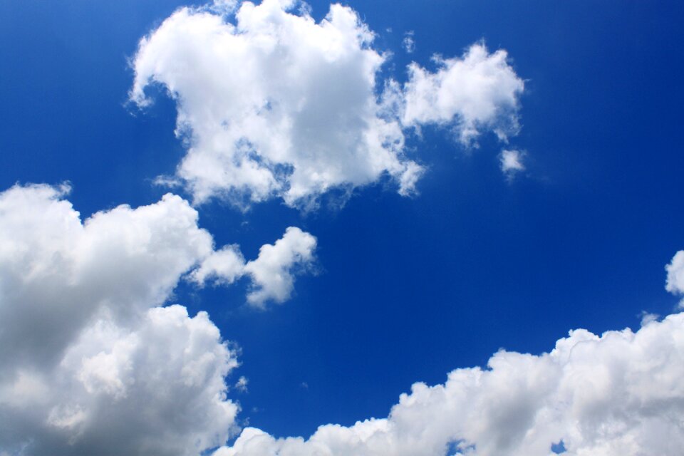 Blue blue sky clouds nature