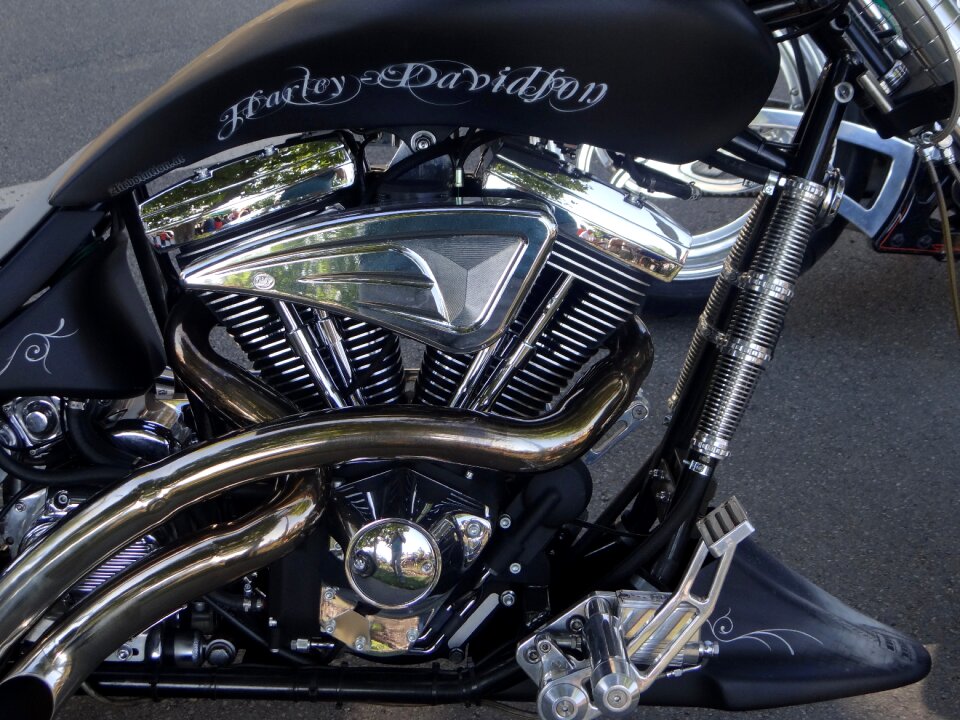 Chrome shiny motorcycles