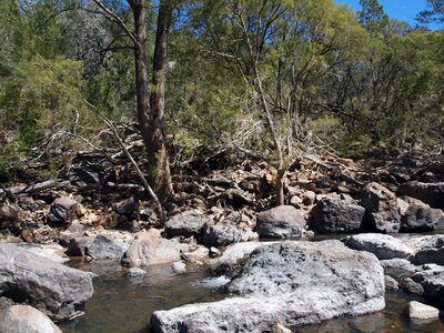 River water stream stones photo