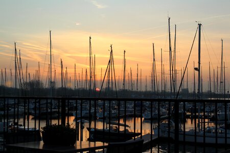 Orange setting sun netherlands