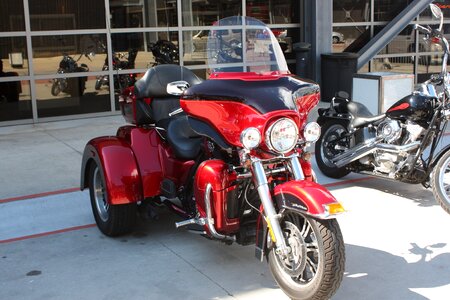 Motorcycle red wheel