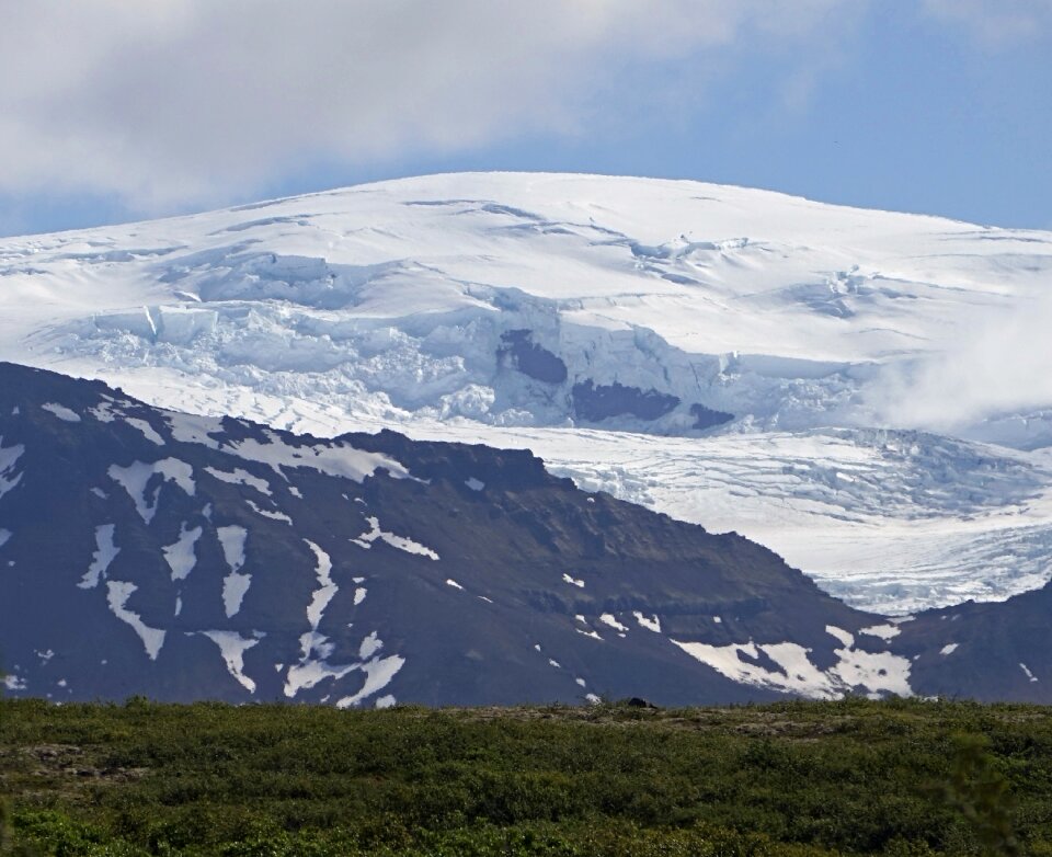 High mountains snow landscape iceland photo