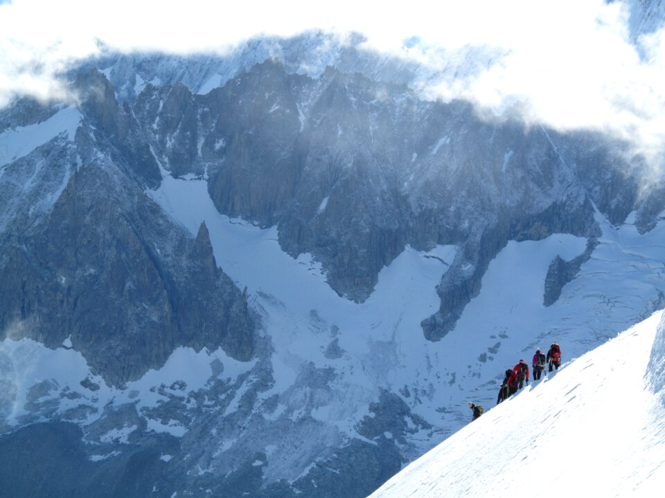 Mountain landscape climbing adventure photo