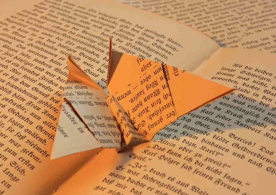 Folded fold book page