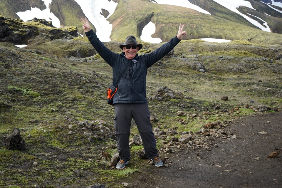 Laugh mountains man