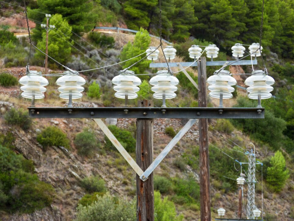 Power line insulators perspective