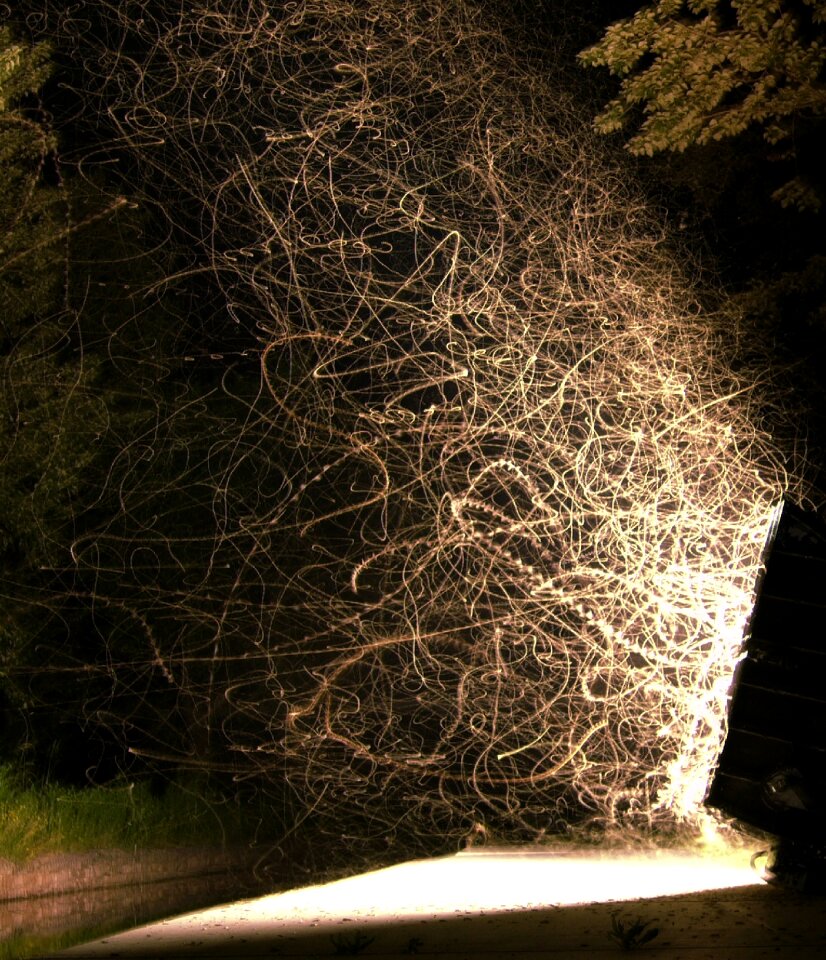 Night abstract light trail