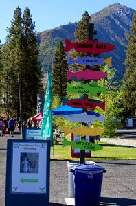Fish festival signpost