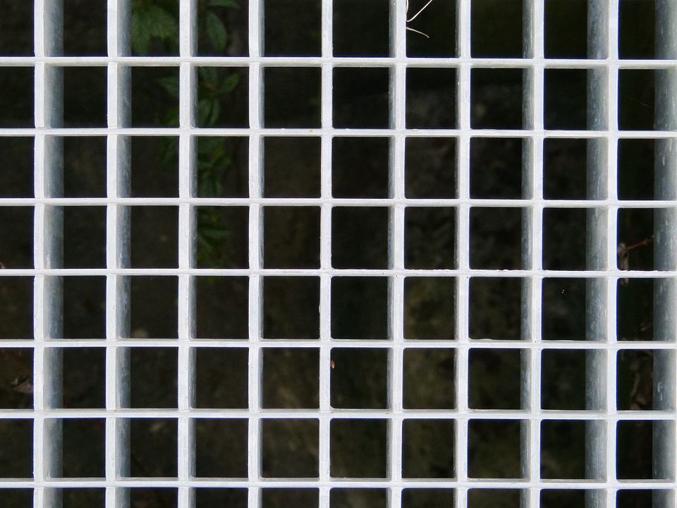 Grid square steel photo