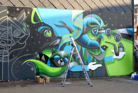 Mural street art wall art