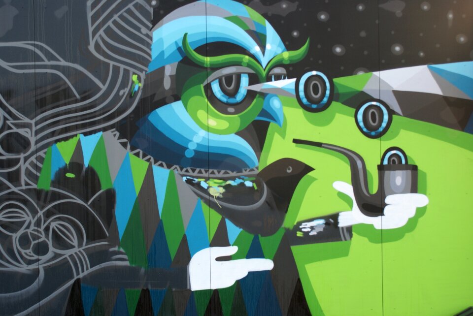 Graffiti wall art painting