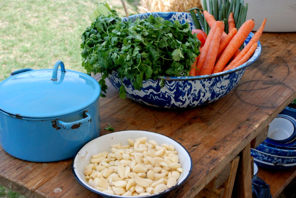 Carrots pot greens