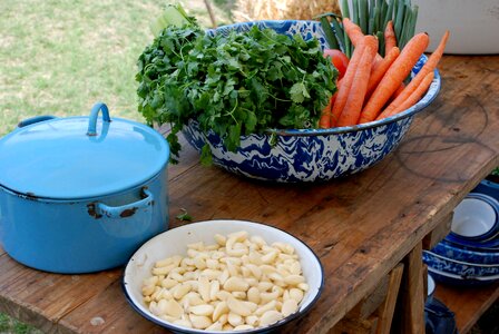 Carrots pot greens