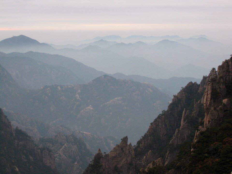 Landscape view mountain ranges