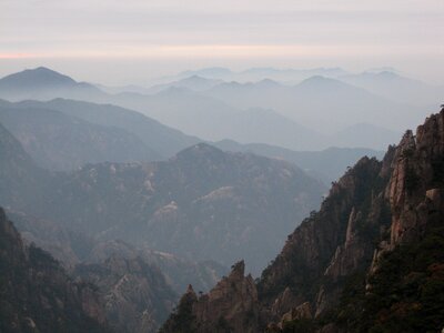 Landscape view mountain ranges photo