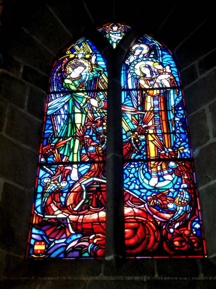 Stained glass mont saint michel france