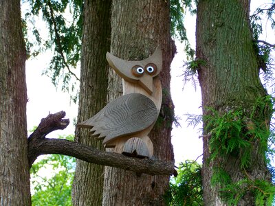 Owl wooden artwork ornament