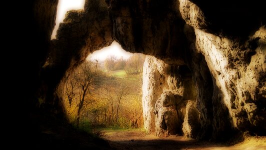 Cave rock landscape