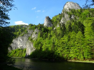 Mountains water rock
