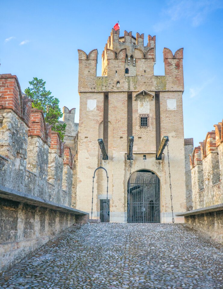 Castle entrance bridge sirmione photo