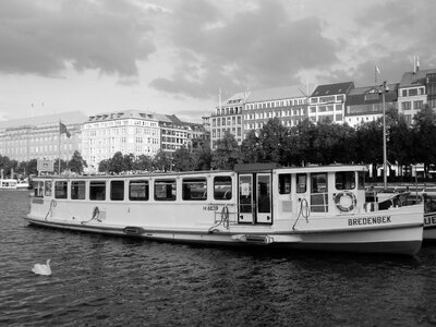 Water innenalster clouds photo