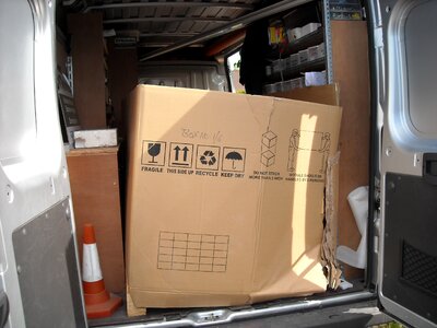 Packing cardboard transport
