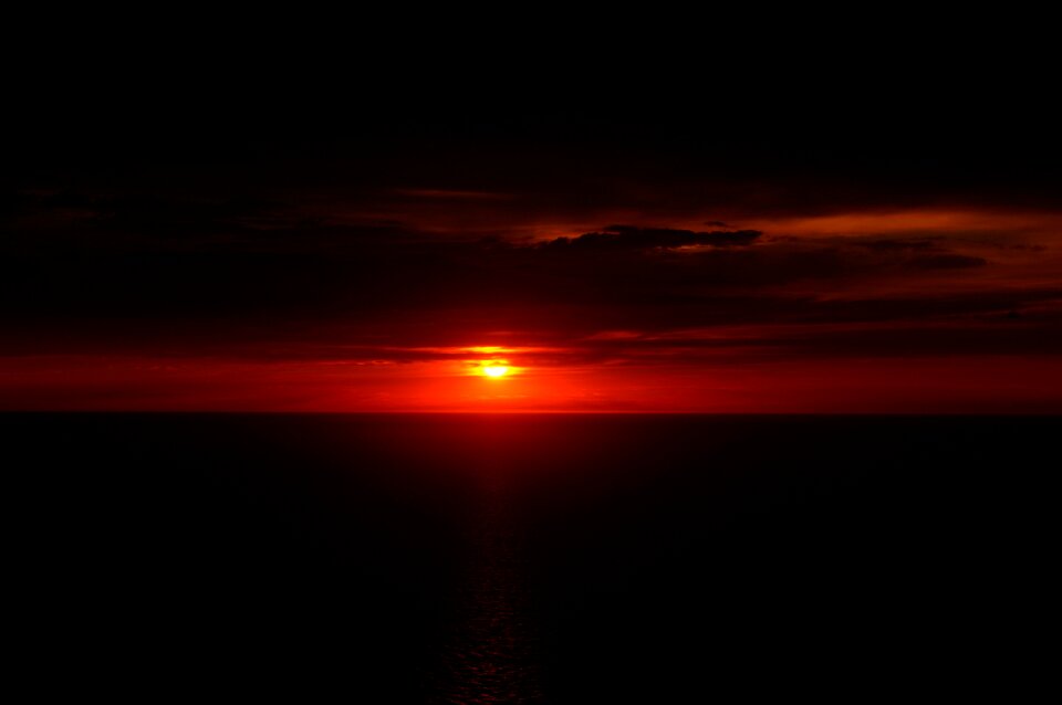 Mediterranean sea seascape evening