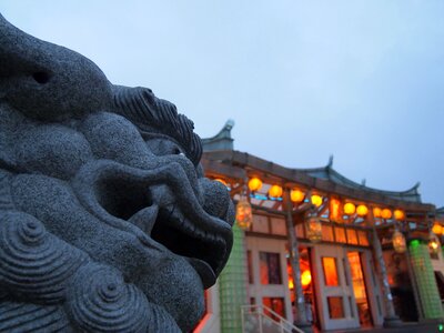 Stone lions tradition 廟-woo