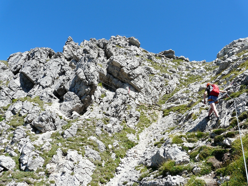 Rope up mountains stone