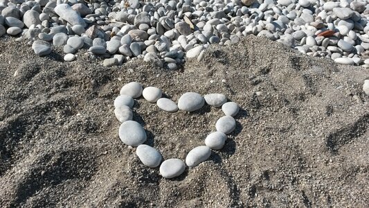 Love beach stones