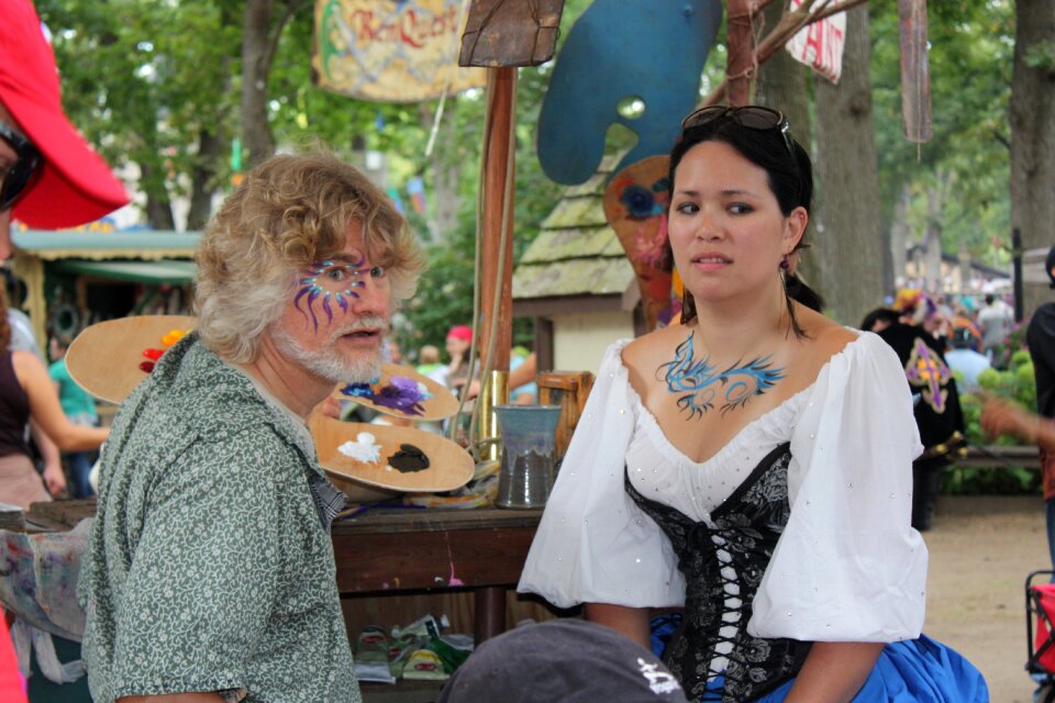 Festival face painting body painting