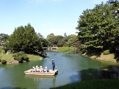 Kagawa prefecture ritsurin park boatman photo