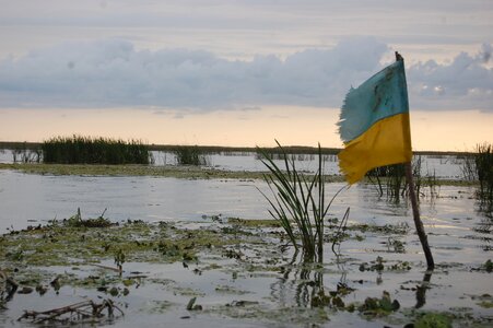 Danube ukrainian ukrainian flag photo