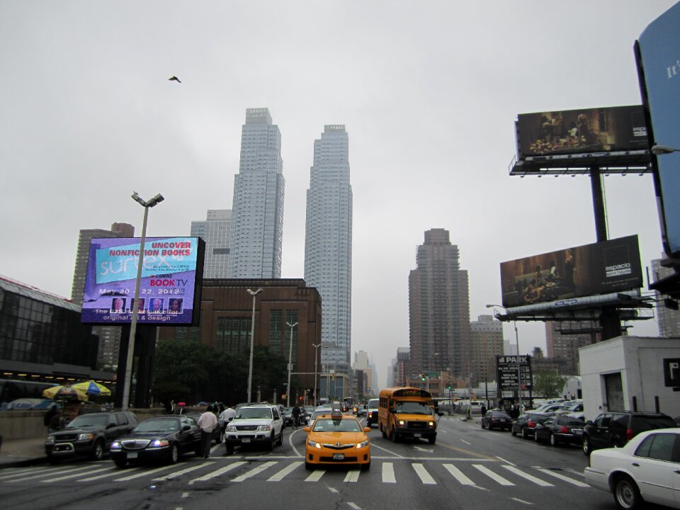 Manhattan downtown cars photo