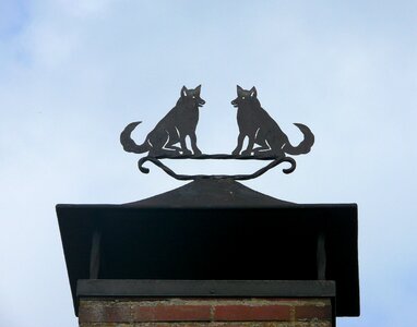 Dakornament foxes metal