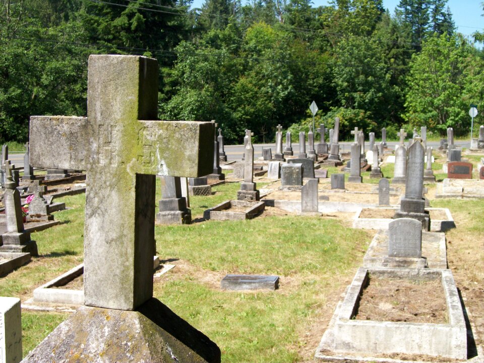 Tombstone grave burial