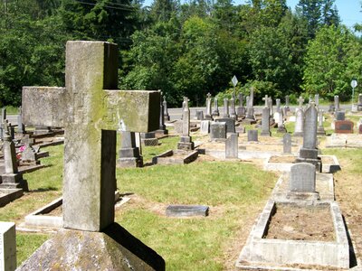 Tombstone grave burial photo