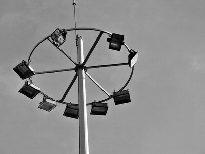 Headlight lights airport