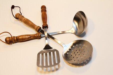 Spoon old kitchen cutlery photo