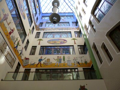 Architecture shopping arcade interior