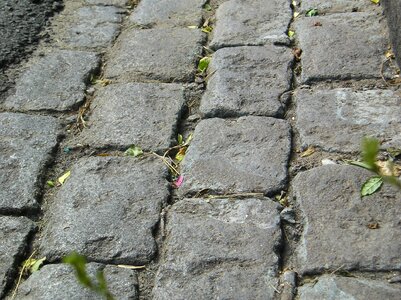 Floor paving stones soil photo