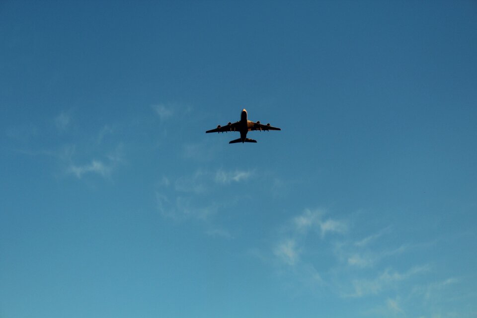 Aircraft sky blue