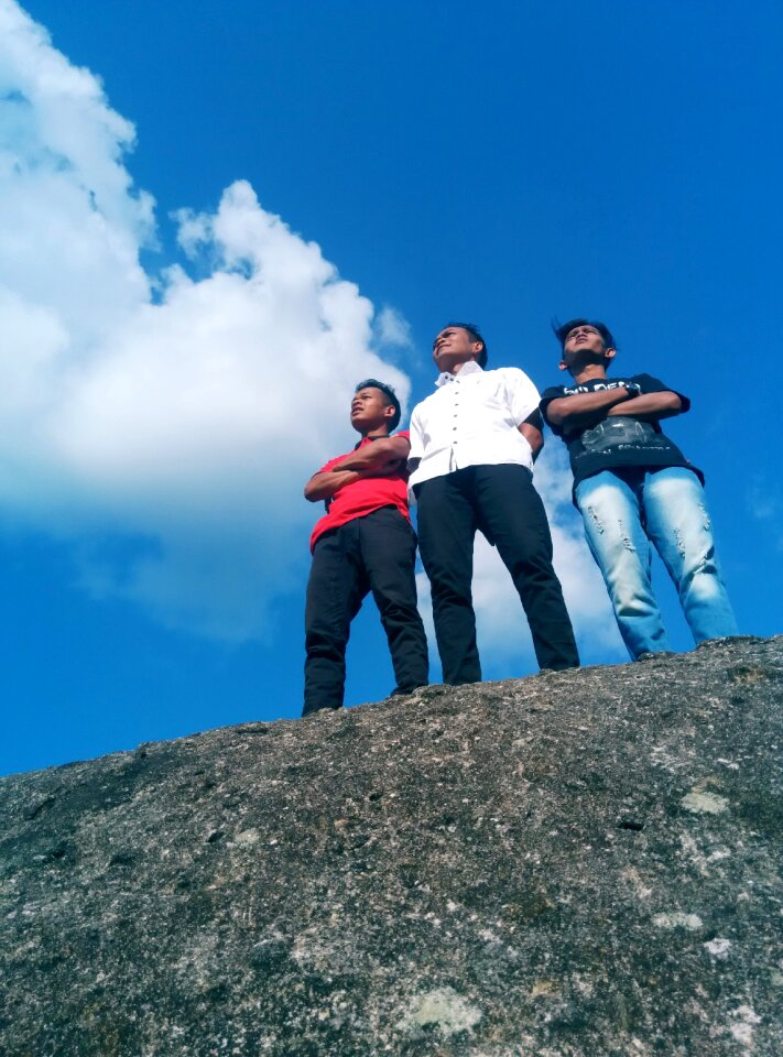 Photography posing the sky