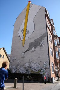 Wall drawing art street art