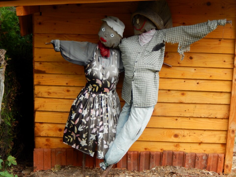 Scarecrows garden nature