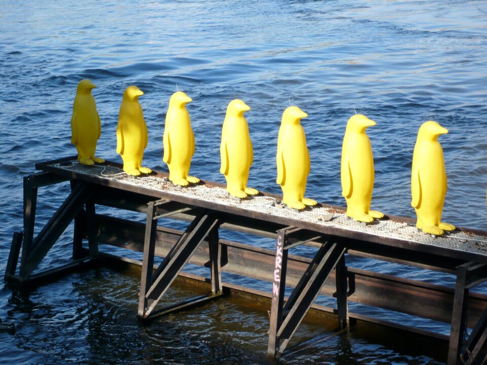 Sculpture plastic yellow
