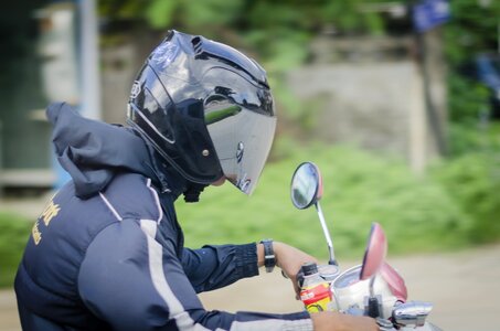 Man motorbike driver photo